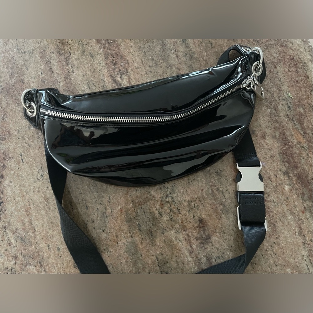 ZARA FAUX PATENT LEATHER BAG